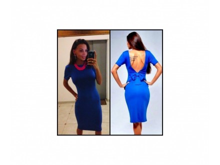 44) Plava haljinica (ponuda u vise boja)
