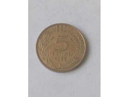 5 Centimes 1966.godine - Francuska -