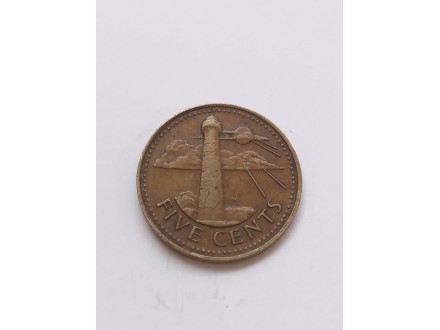 5 Cents 1973.g - Barbados - Svetionik -