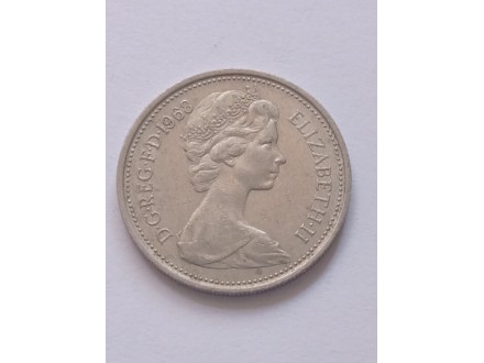 5 New Pence 1968.g - Engleska -