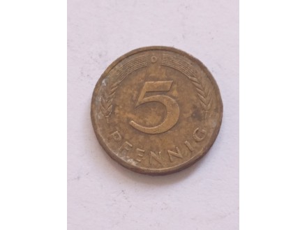 5 Pfennig 1982.g - D - Nemačka -