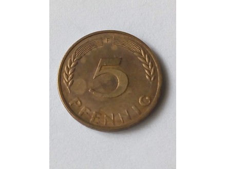 5 Pfennig F 1970.g - Nemačka -