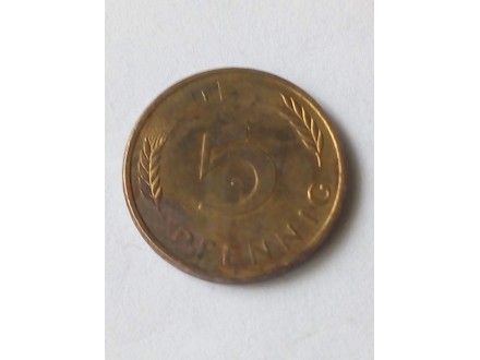 5 Pfennig F 1986.g - Nemačka -