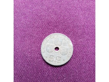 5 cent 1941,Belgija,ratna,cink