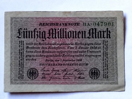 50 Miliona Maraka 1923.g - Nemačka -