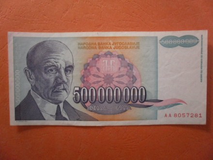 500.000.000 dinara  1993.