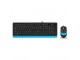 A4 Tech F1010 FSTYLER USB US plava tastatura + USB plavi miš slika 2