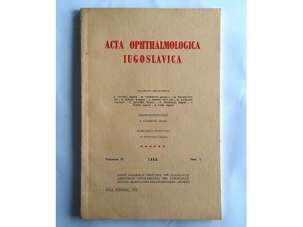 ACTA OPHTHALMOLOGICA IUGOSLAVICA