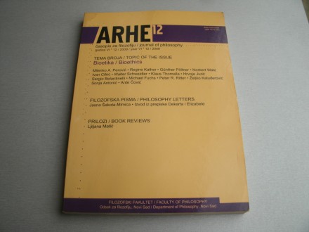 ARHE - Časopis za filozofiju broj 12 (2009).