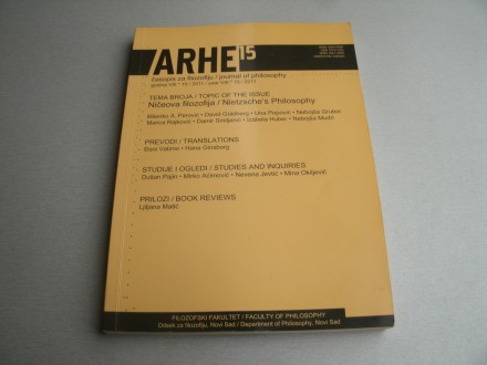 ARHE - Časopis za filozofiju broj 15 (2011).