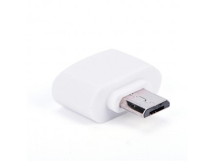 Adapter OTG type micro B USB beli