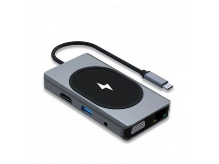 Adapter USB C HUB 9 U 1 + Wireless