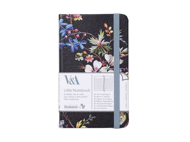 Agenda - A6, V&;A, Bookaroo, Kilburn, Black Floral - Bookaroo