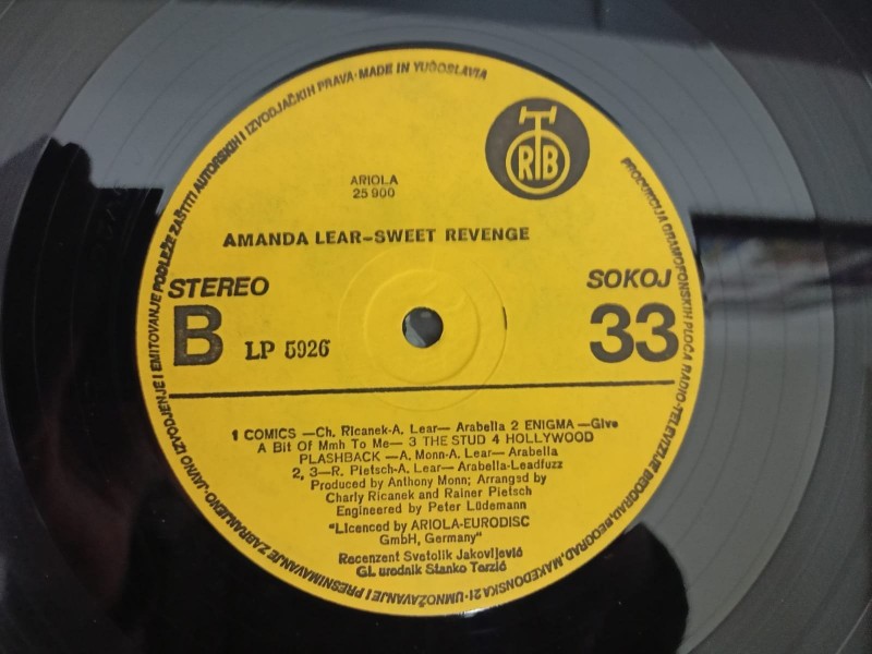 Amanda Lear ‎– Sweet Revenge LP (MINT)