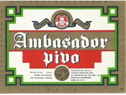 Ambasador Pivo stara etiketa