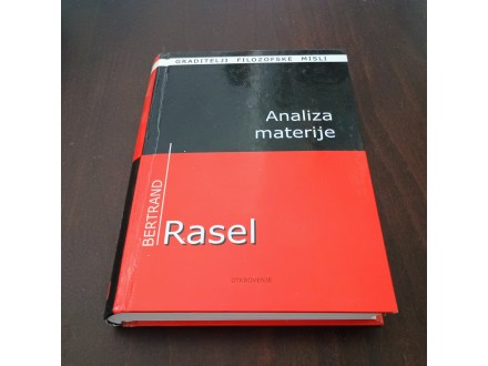 Analiza materije Bertrand Rasel tvrd povez