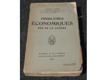 Andre Lebon: Problemes Economiques, 1918.god