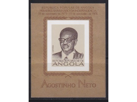 Angola 1976 Agostino Neto predsednik blok cisto