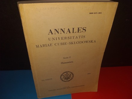 Annales Universitatis Mariae Curie-Sklodowska,Humaniora
