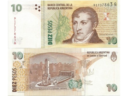 Argentina 10 pesos 2003. UNC