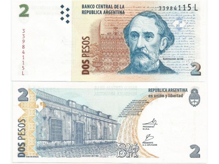 Argentina 2 pesos 2002. UNC