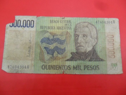 Argentina 500000 Pesos Ley 1981, v3, P5469, O