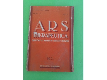 Ars therapeutica - 1931