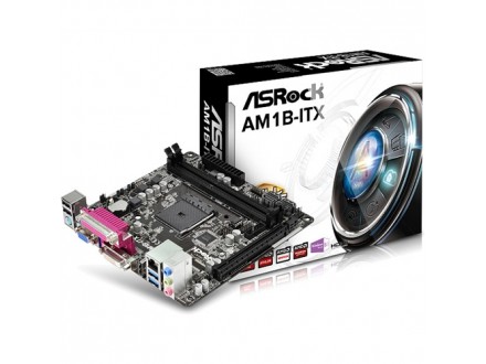 Asrock AMD AM1 AM1B-ITX , 2 x DDR3, GLAN, 2 x USB3.0, VGA, DVI, HDMI, LPT, mini-ITX