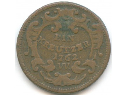 Austrija 1 kreuzer 1762 W