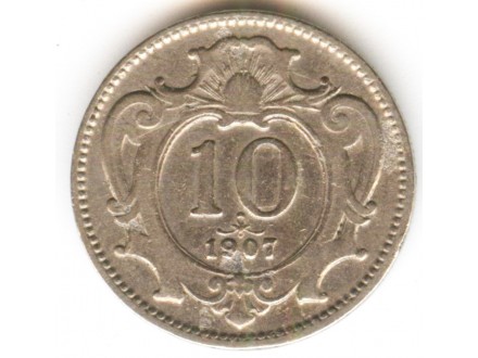 Austrija 10 Heller 1907