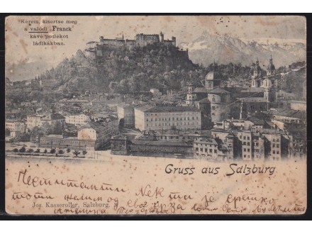 Austrija 1899 razglednica putovala Salcburg-Putinci