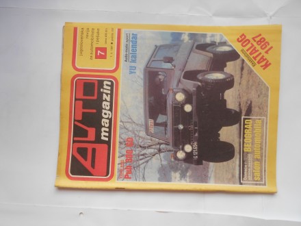 Auto magazin br.7, 7.4.1987 + katalog automobila