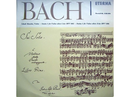 Bach Yehudi Menuhin  Sonata 3 FUr Violine Allein C-dur