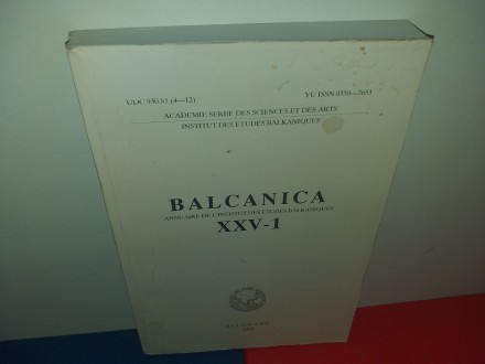 Balcanica XXV-1 SANU, višejezično izdanje