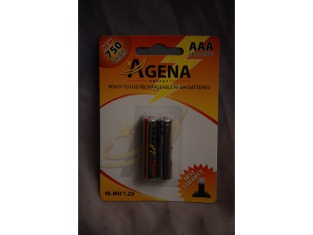 Baterije Agena R03 AAA punjive 750mAh  kom
