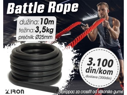 Battle Rope - Konop za Crossfit Ø25mm dužina 10m