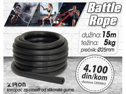 Battle Rope - Konop za Crossfit Ø25mm dužina 15m