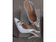 Bele kozne sandale sa stiklom slika 1