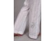 Bele pamučne pantalone sa vezom slika 2