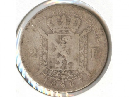 Belgija 2 franka 1867