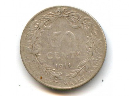 Belgija 50 centimes 1911