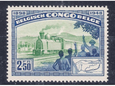 Belgijski Kongo 1948 Železnica **