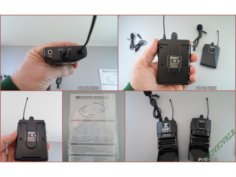 Bežični UHF lavalier mikrofon set za profi snimanje
