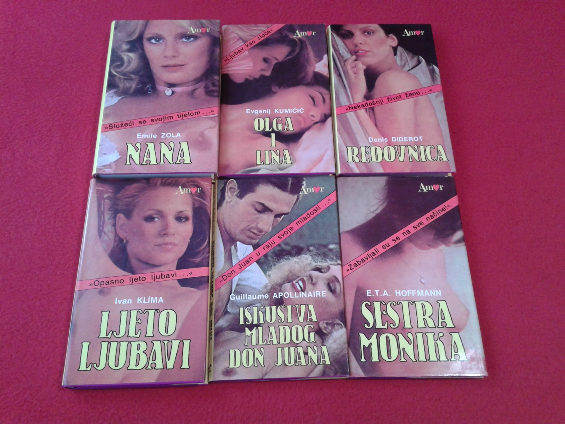 Romani hrvatski ljubavni Šest romana
