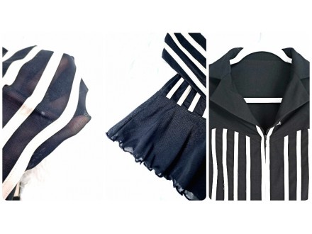 Blejzer-jakna drap crna kombinacija M
