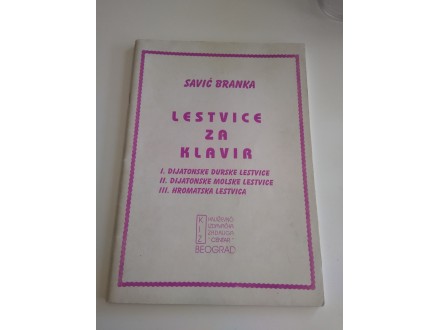 Branka Savić - Lestvice za klavir
