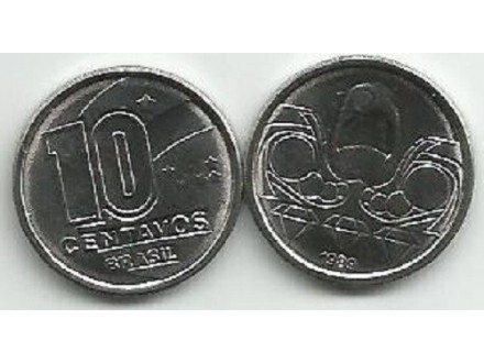 Brazil 10 centavos 1989.