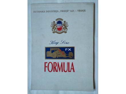 C/ Duvanska Industrija Vranje - Formula