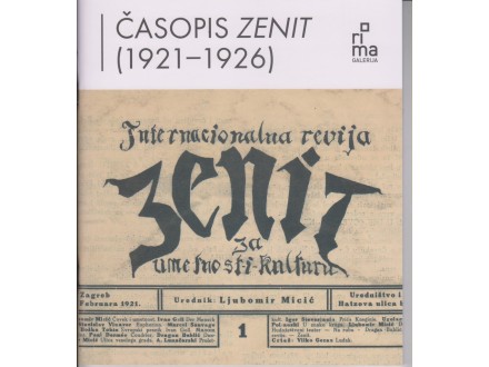 ČASOPIS ZENIT 1921-1926 sto godina od pokretanja avanga