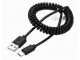 CC-USB2C-AMCM-6 Gembird Spiralni USB 2.0 AM na USB-C kabl, 1.8 m, black slika 3